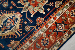 9x12 Blue Rust Antique Reproduction Persian Karaje High Quality Rug Hand Knotted, MT-9