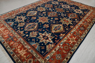 9x12 Blue Rust Antique Reproduction Persian Karaje High Quality Rug Hand Knotted, MT-9