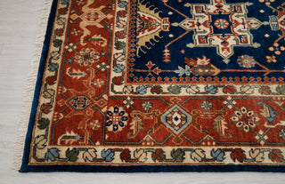 9x12 Blue Rust Antique Reproduction Persian Karaje High Quality Rug Hand Knotted, MT-9