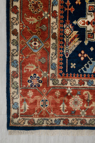 9x12 Blue Rust Antique Reproduction Persian Karaje High Quality Rug Hand Knotted, MT-9