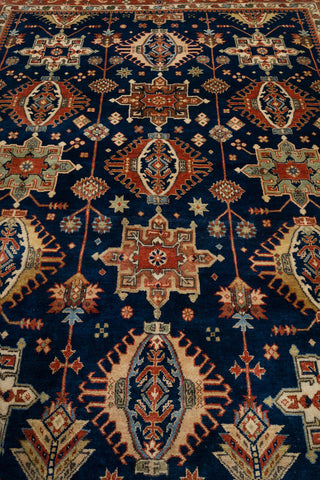9x12 Blue Rust Antique Reproduction Persian Karaje High Quality Rug Hand Knotted, MT-9
