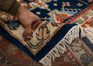 9x12 Blue Rust Antique Reproduction Persian Karaje High Quality Rug Hand Knotted, MT-9