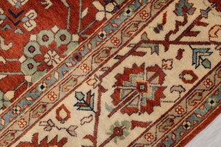 9x9 Square Red Beige Persian Reproduction Soft Quality Wool Hand Knotted Rug , MT-20