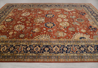 10x14 Red Blue Persian Reproduction Tabriz High Density Premium Quality Hand Knotted Soft Wool Rug I G-10680
