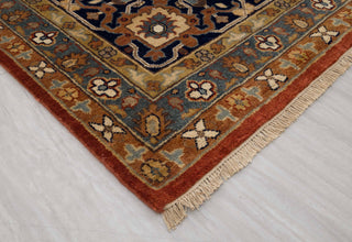 10x14 Red Blue Persian Reproduction Tabriz High Density Premium Quality Hand Knotted Soft Wool Rug I G-10680
