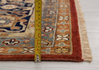 10x14 Red Blue Persian Reproduction Tabriz High Density Premium Quality Hand Knotted Soft Wool Rug I G-10680