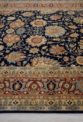 10x14 Navy Red Persian Reproduction High Density Premium Quality Hand Knotted Soft Wool Rug I G-10684