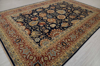 10x14 Navy Red Persian Reproduction High Density Premium Quality Hand Knotted Soft Wool Rug I G-10684