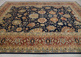 10x14 Navy Red Persian Reproduction High Density Premium Quality Hand Knotted Soft Wool Rug I G-10684