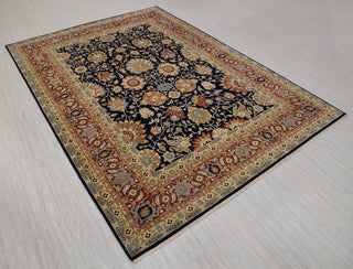 10x14 Navy Red Persian Reproduction High Density Premium Quality Hand Knotted Soft Wool Rug I G-10684