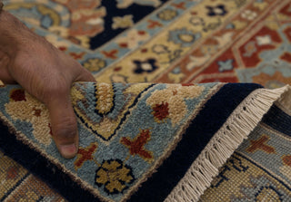 10x14 Navy Red Persian Reproduction High Density Premium Quality Hand Knotted Soft Wool Rug I G-10684