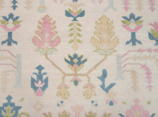 8x10 Ivory Blue Soft Look Modern Oushak Handmade Wool Rug