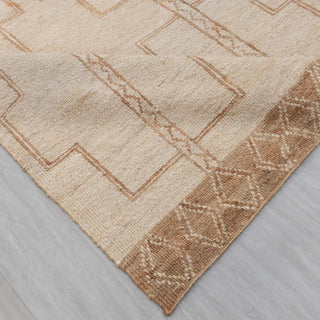 12x15 Cream Jute Wool Handwoven Rug, Custom Size G-2283